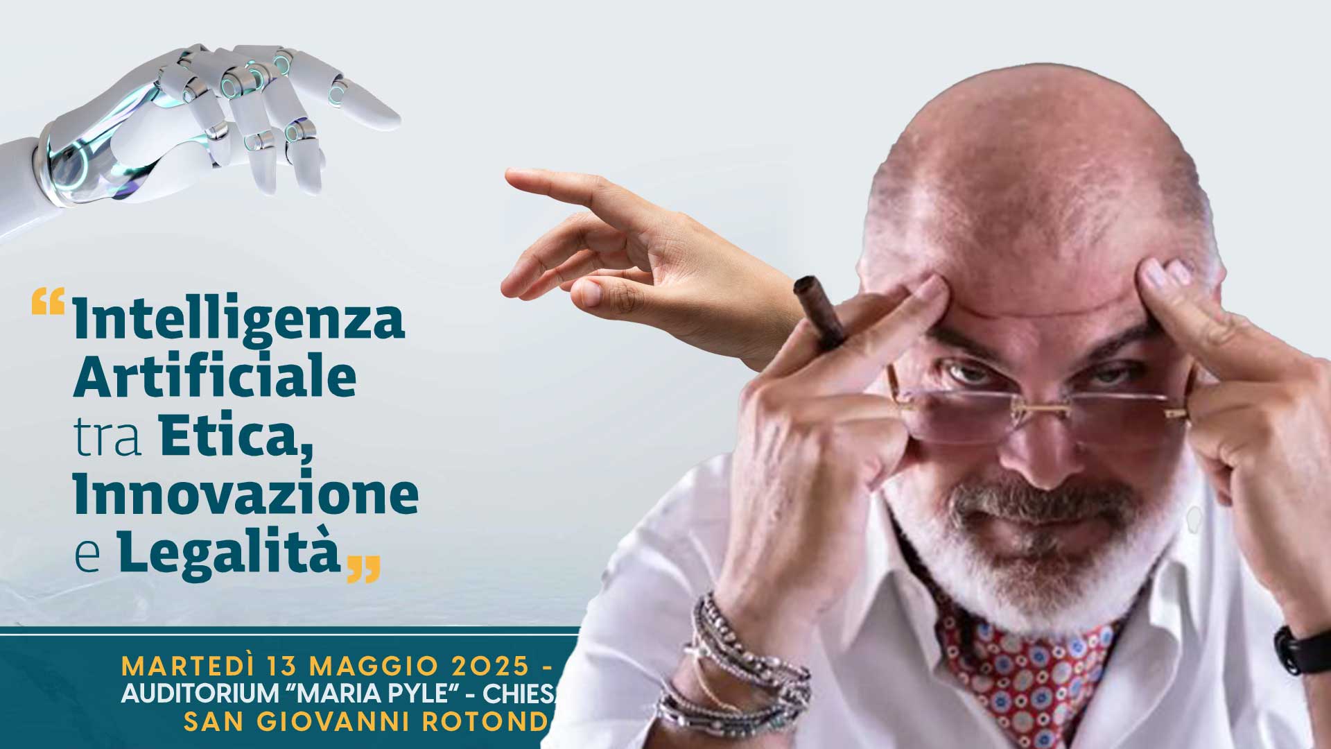 INTELLIGENZA ARTIFICIALE, SPINAPOLICE AL CONVEGNO DI SAN GIOVANNI ROTONDO: «SERVE UN NUOVO UMANESIMO TECNOLOGICO»